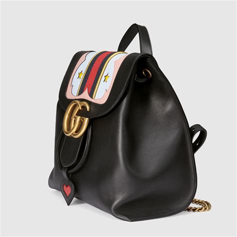 gucci marmont flap black|gucci marmont leather backpack.